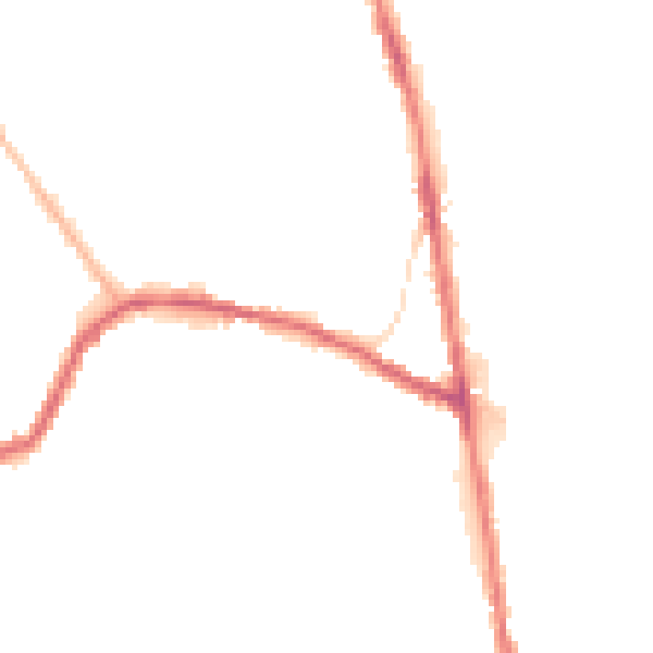 Night-time road noise heatmap for OL8 3DU