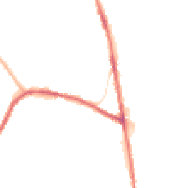 Night-time road noise heatmap for OL8 3DZ