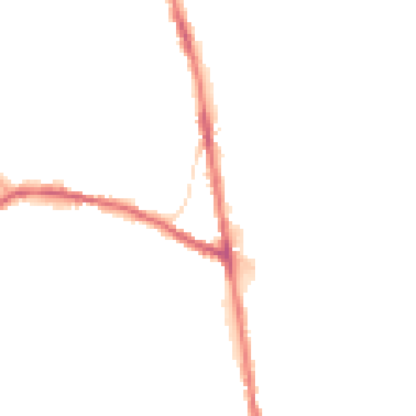 Night-time road noise heatmap for OL8 3EZ