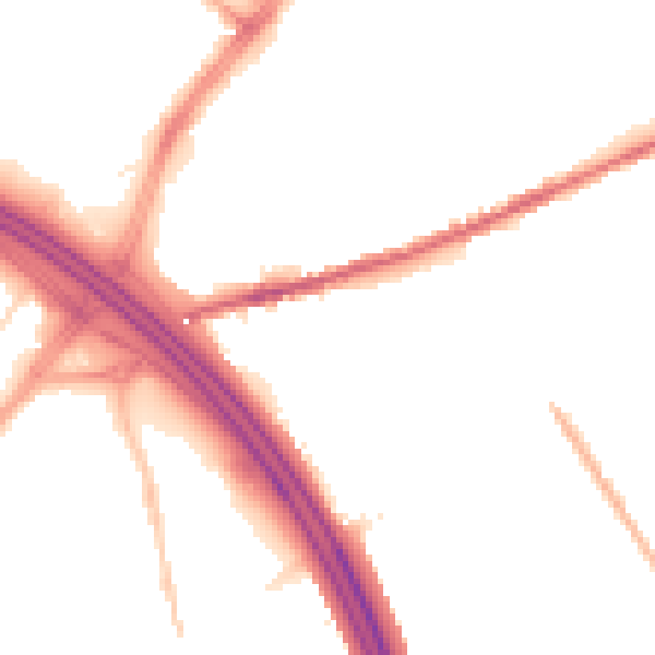 Night-time road noise heatmap for OL8 3PW