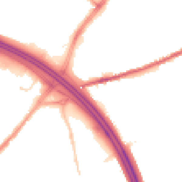 Night-time road noise heatmap for OL8 3QQ