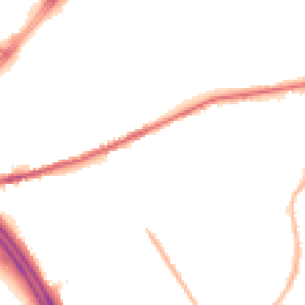 Night-time road noise heatmap for OL8 3SP