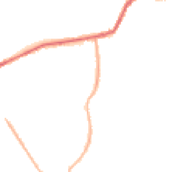 Night-time road noise heatmap for OL8 3UE