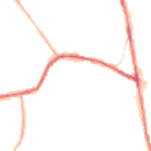 Night-time road noise heatmap for OL8 3WB