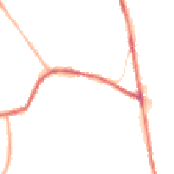 Night-time road noise heatmap for OL8 3WH