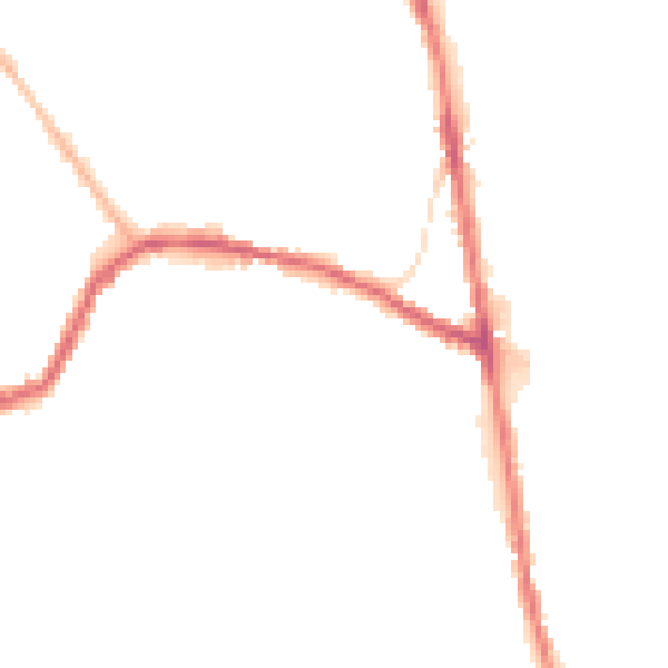 Night-time road noise heatmap for OL8 3WL