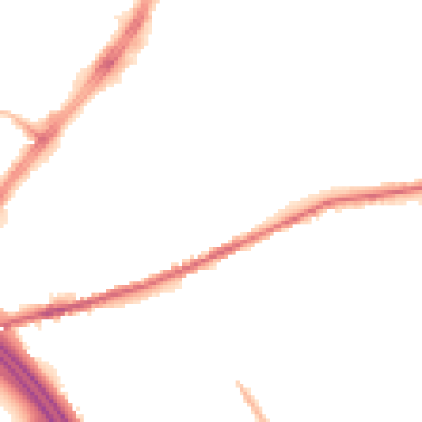 Night-time road noise heatmap for OL8 3XB