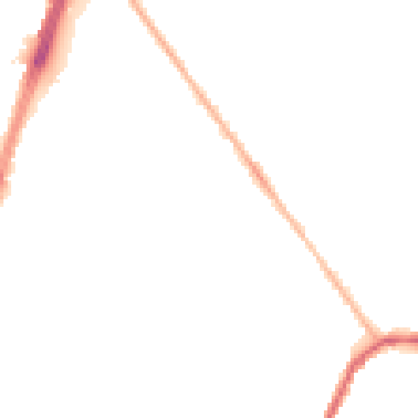 Night-time road noise heatmap for OL8 4DN