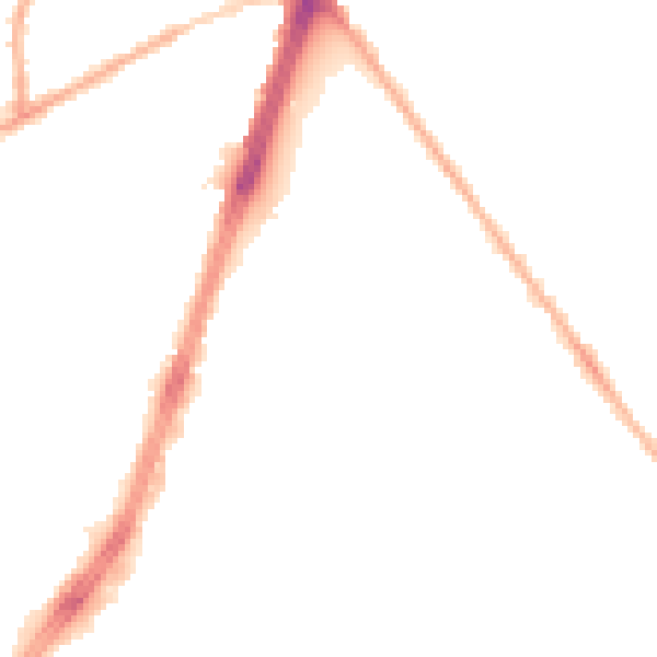 Night-time road noise heatmap for OL8 4EJ