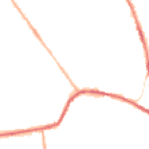 Night-time road noise heatmap for OL8 4HQ