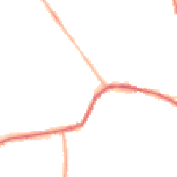Night-time road noise heatmap for OL8 4HZ