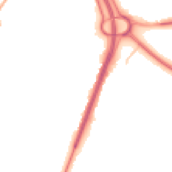 Night-time road noise heatmap for OL9 0AB