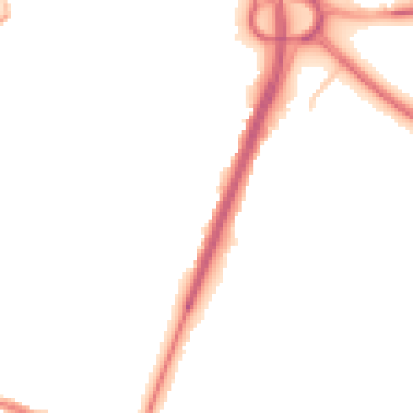 Night-time road noise heatmap for OL9 0AG
