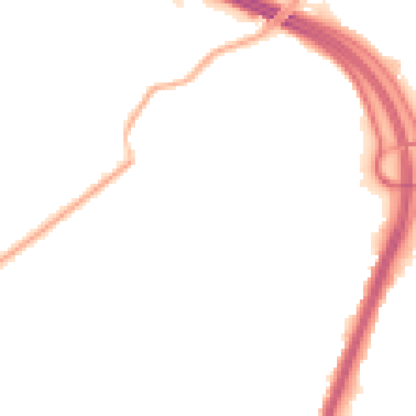Night-time road noise heatmap for OL9 0AT