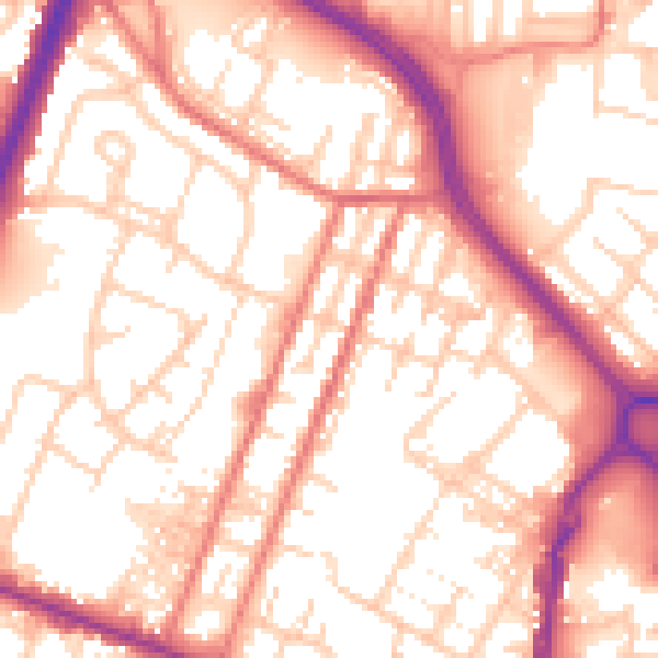Daytime road noise heatmap for OL9 0BF