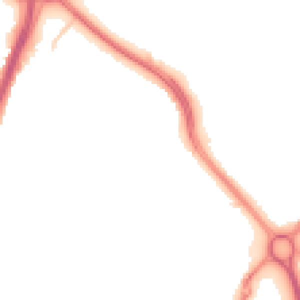 Night-time road noise heatmap for OL9 0BX