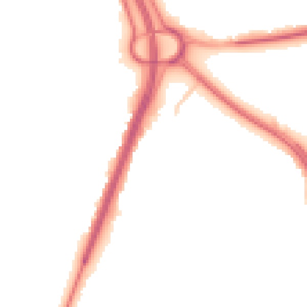 Night-time road noise heatmap for OL9 0EH