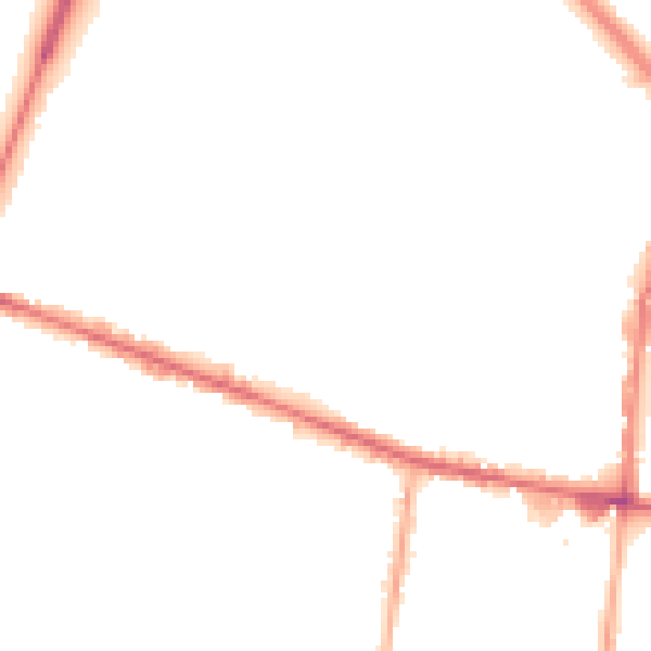 Night-time road noise heatmap for OL9 6NR