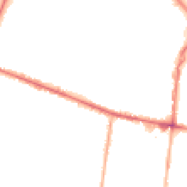 Night-time road noise heatmap for OL9 6PF