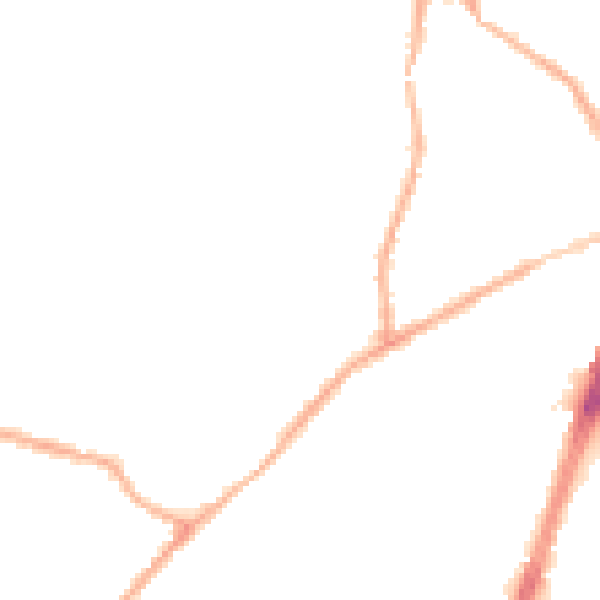 Night-time road noise heatmap for OL9 7BS