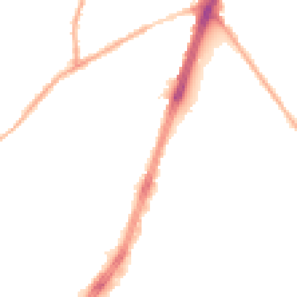 Night-time road noise heatmap for OL9 7EF