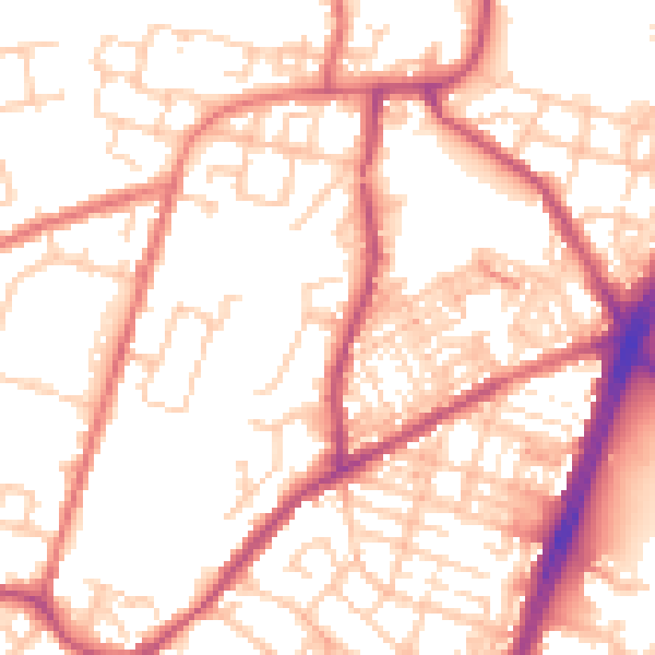 Daytime road noise heatmap for OL9 7RX