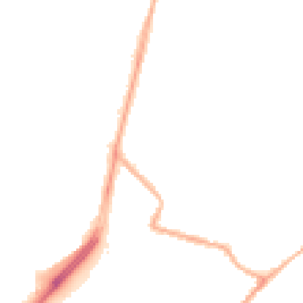 Night-time road noise heatmap for OL9 8PX