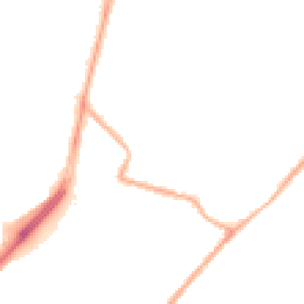 Night-time road noise heatmap for OL9 8RJ