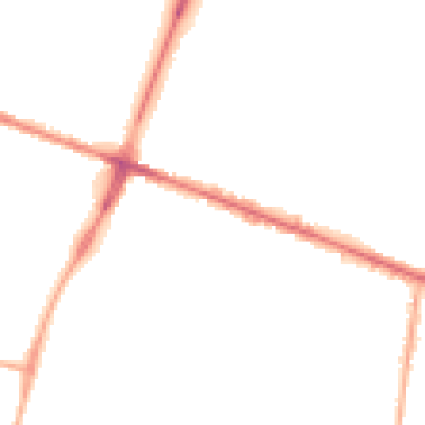 Night-time road noise heatmap for OL9 9TA