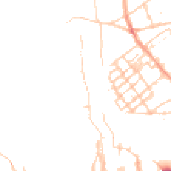 Daytime road noise heatmap for OX1 1AE