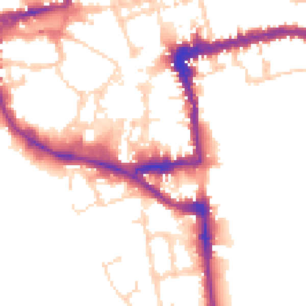 Daytime road noise heatmap for OX1 1UB