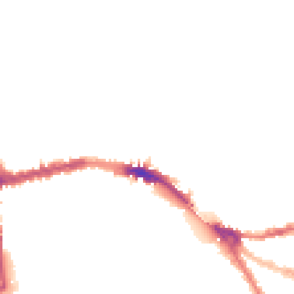 Night-time road noise heatmap for OX1 3SX