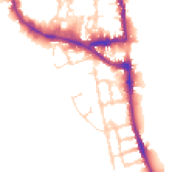 Daytime road noise heatmap for OX1 4NH