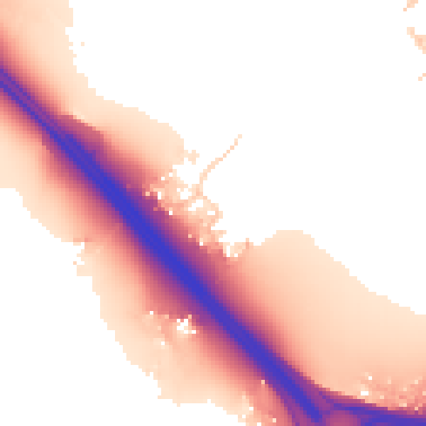 Daytime road noise heatmap for OX1 5AZ