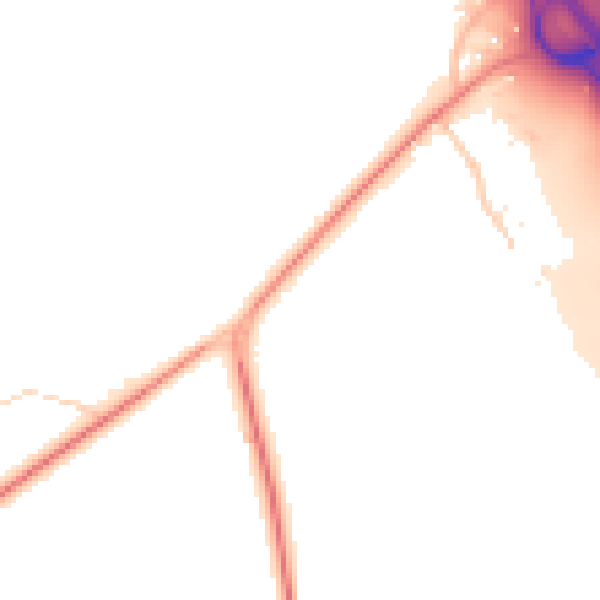 Daytime road noise heatmap for OX1 5BE