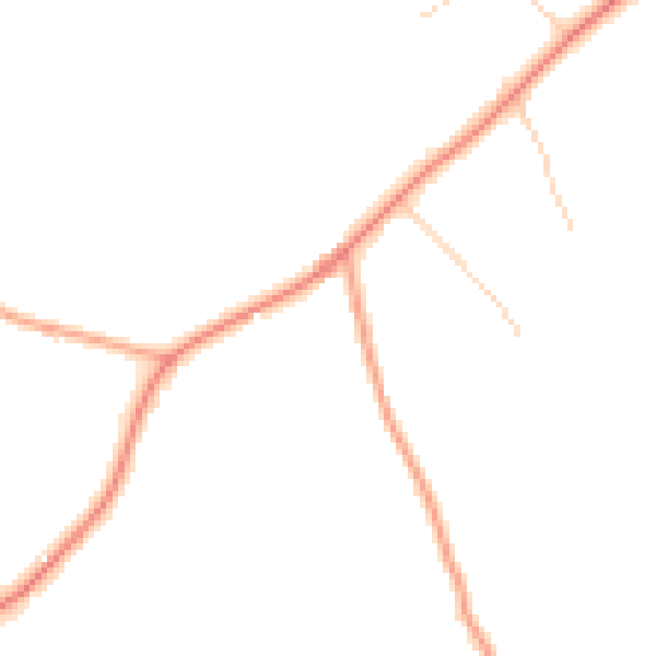Daytime road noise heatmap for OX1 5DE