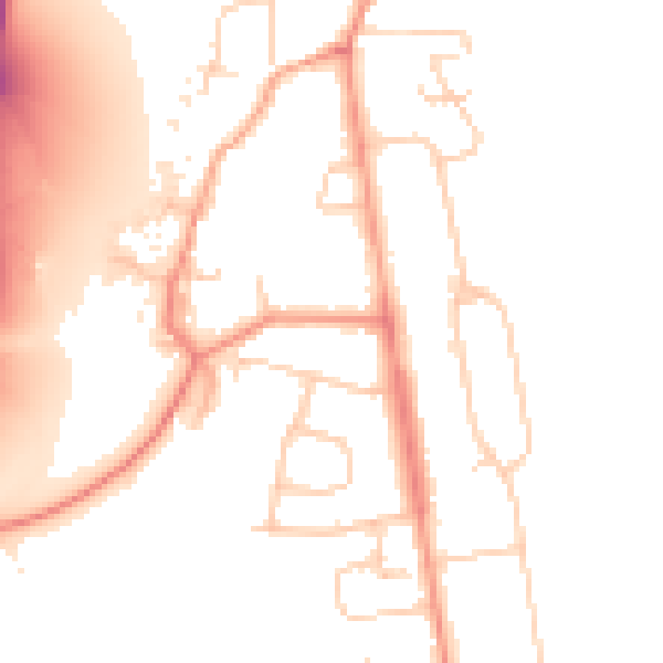 Daytime road noise heatmap for OX1 5PT
