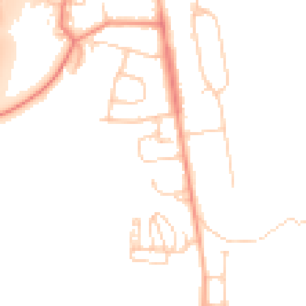 Daytime road noise heatmap for OX1 5RR