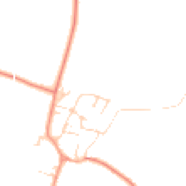 Daytime road noise heatmap for OX17 1NT