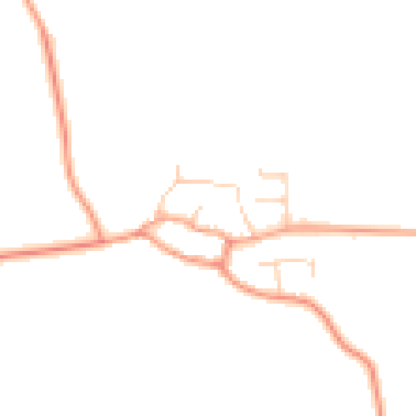 Daytime road noise heatmap for OX17 2JP