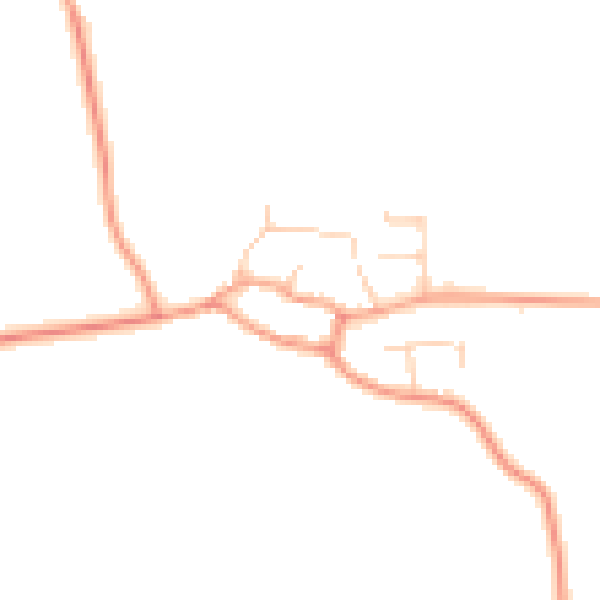 Daytime road noise heatmap for OX17 2JW