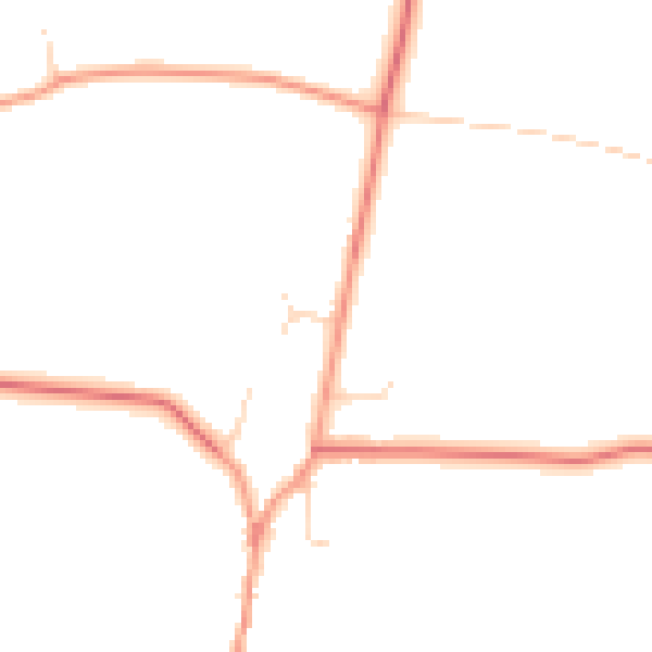 Daytime road noise heatmap for OX17 3DE