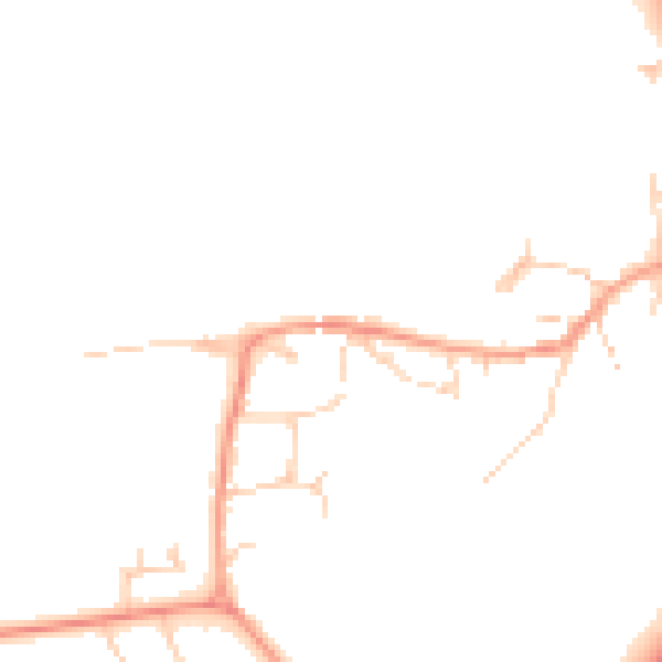 Daytime road noise heatmap for OX17 3EQ