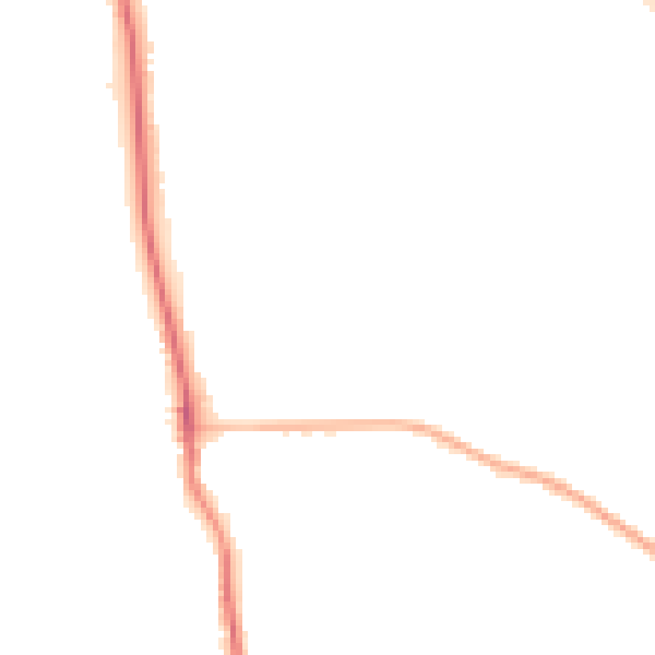 Night-time road noise heatmap for OX17 3JT