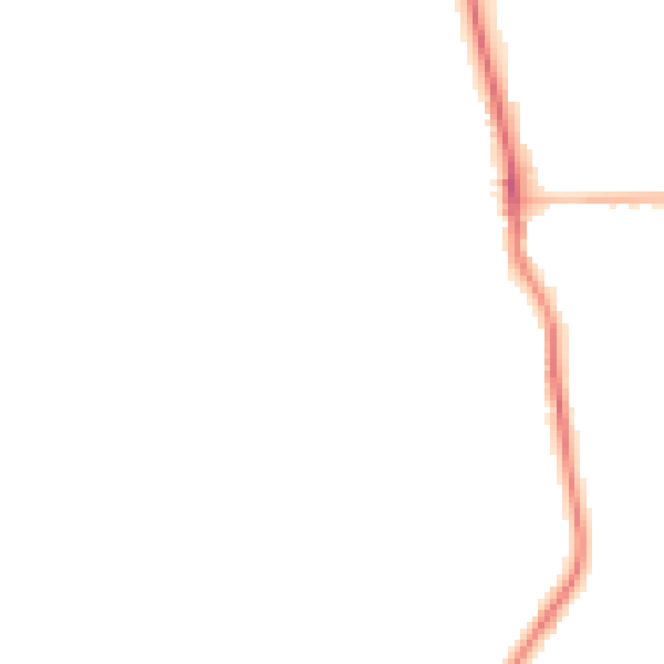 Night-time road noise heatmap for OX17 3LZ