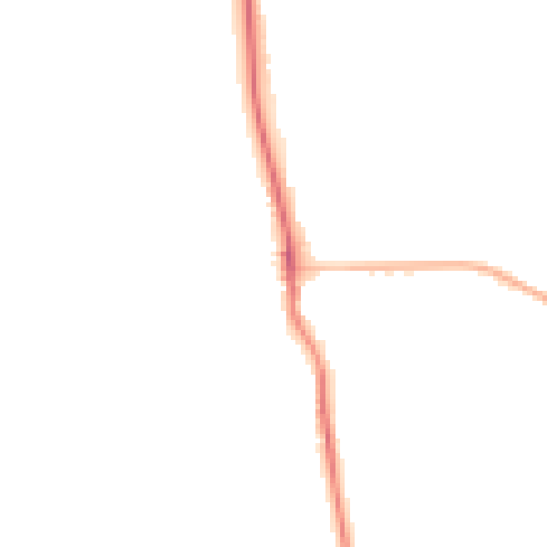 Night-time road noise heatmap for OX17 3NN