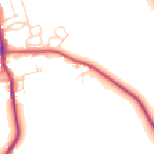 Daytime road noise heatmap for OX17 3NW