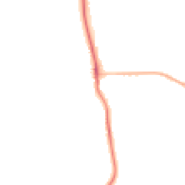 Night-time road noise heatmap for OX17 3PD