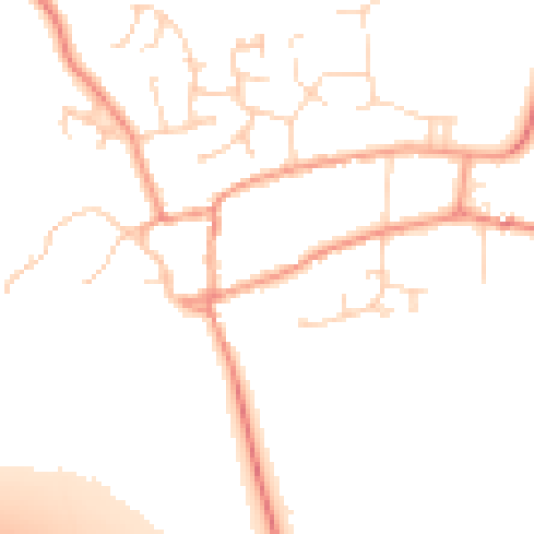 Daytime road noise heatmap for OX17 3PG