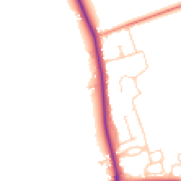 Daytime road noise heatmap for OX17 3PL